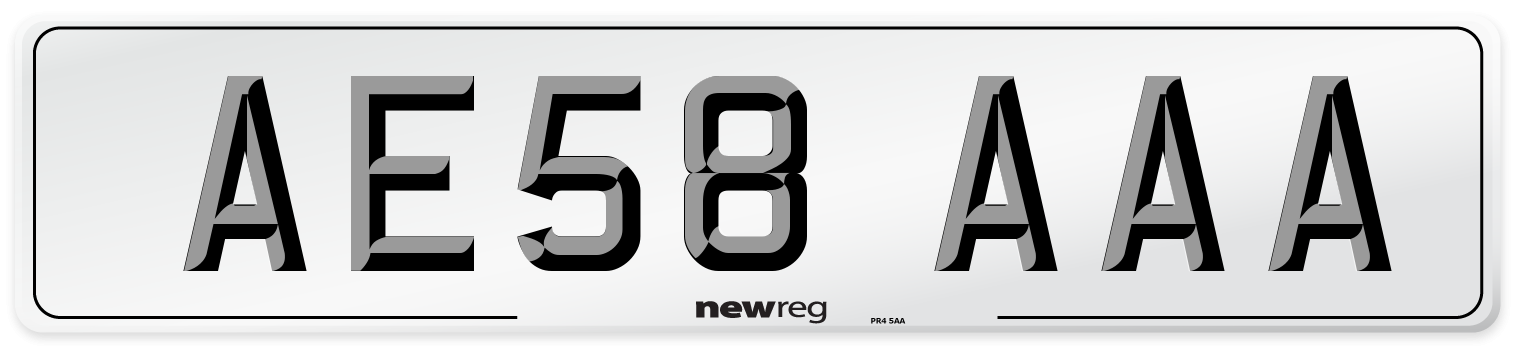 AE58 AAA Number Plate from New Reg